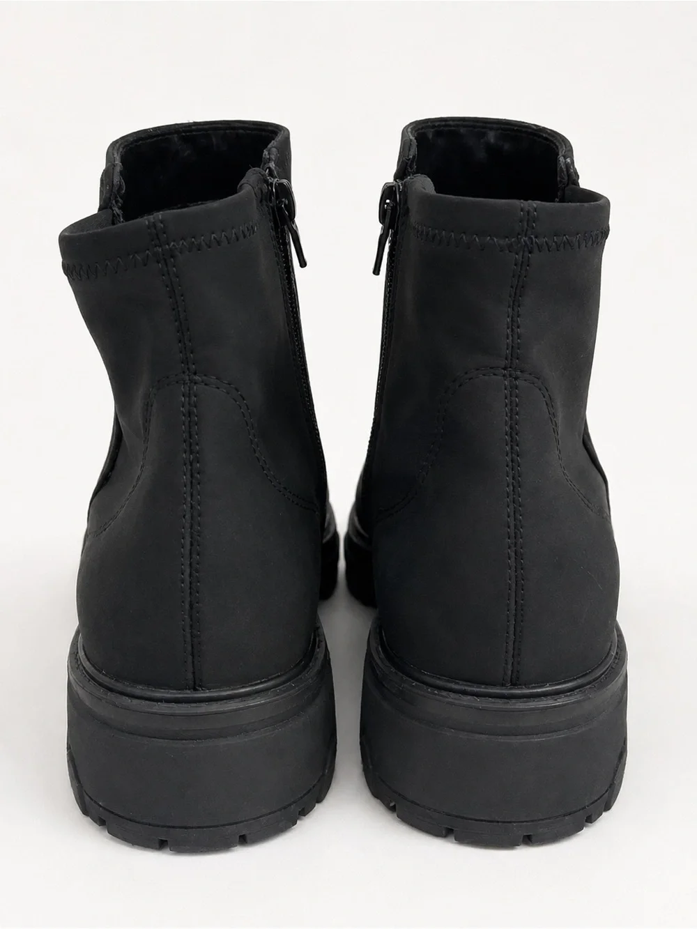 Unisa Black Suede Ankle Booties with Side Zip
